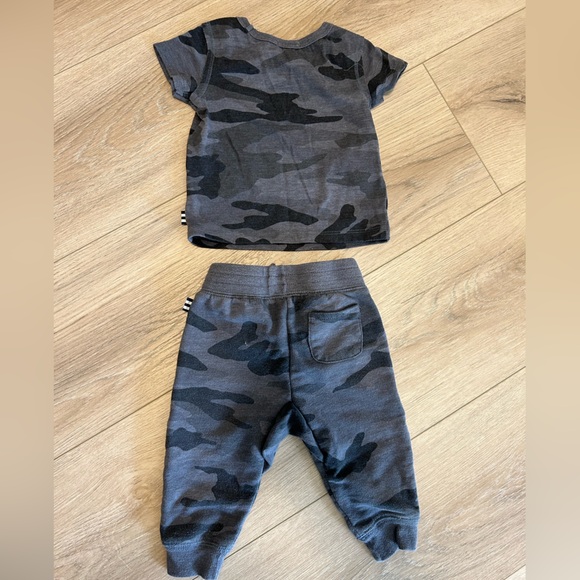 EUC Splendid Baby 3-6 Month Matching Gray Camo Pants & T-Shirt - Picture 2 of 8